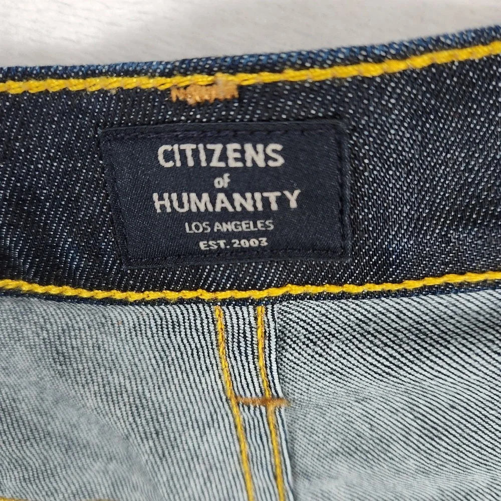 Citizens of Humanity Men's 42x32 Jeans Perfect Casual Straight Dark Wash‎ Denim